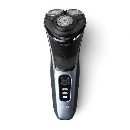 Philips S3243/12 Afeitadora Eléctrica Shaver Serie 3000 - Cabezales 5D, 27 Cuchillas Autoafilables, Wet & Dry, Inalámbrica, 60 Min Autonomía, Color Storm Blue, con Funda de Viaje